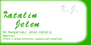 katalin jelen business card